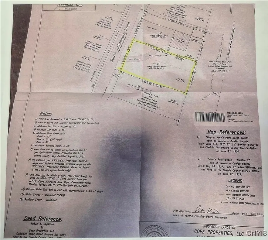 0 South Lakeshore Road, Verona, New York 13478, Verona, New York 13478, ,Land,For Sale,0 South Lakeshore Road, Verona, New York 13478,0,S1648038