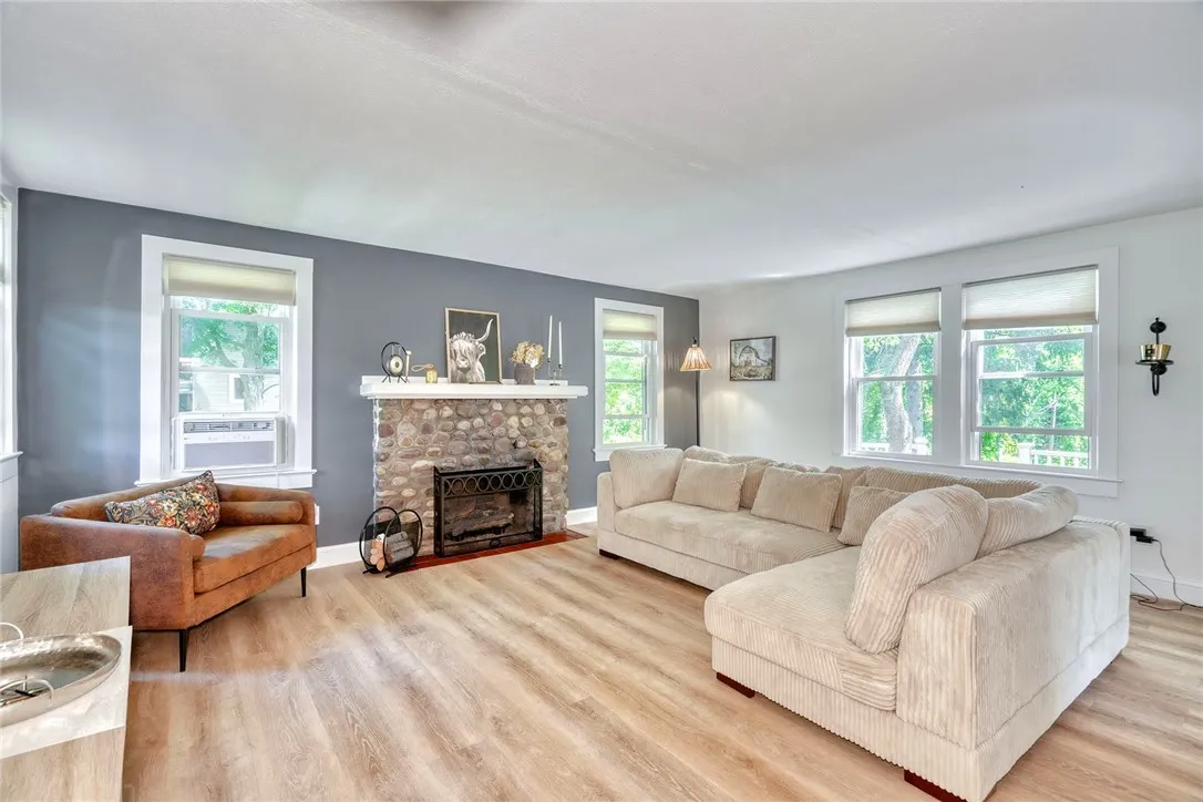 SPACIOUS FAMILY ROOM with stone fireplace (gas)!