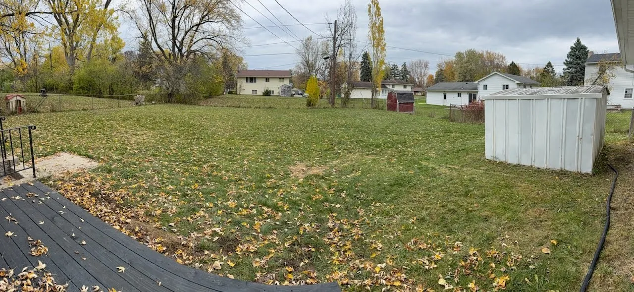 Back yard and shed
