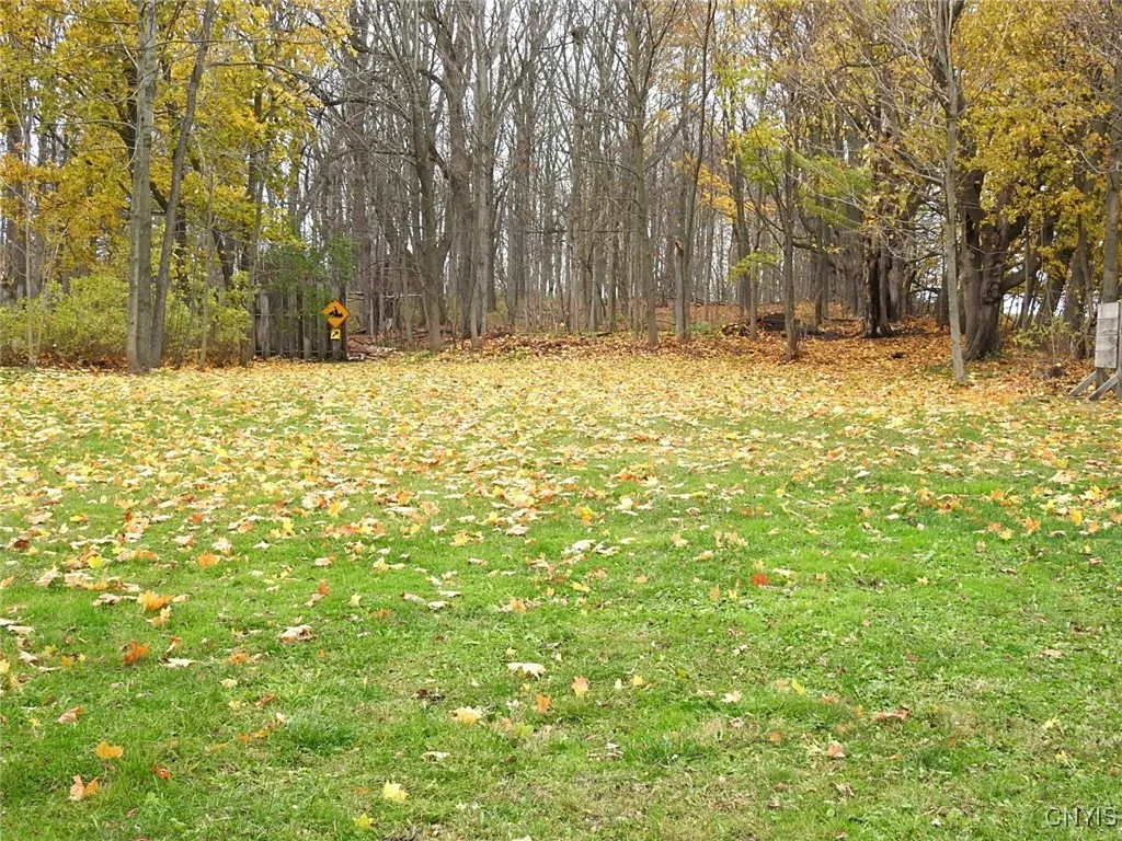 See the sign for the snowmobile trail access