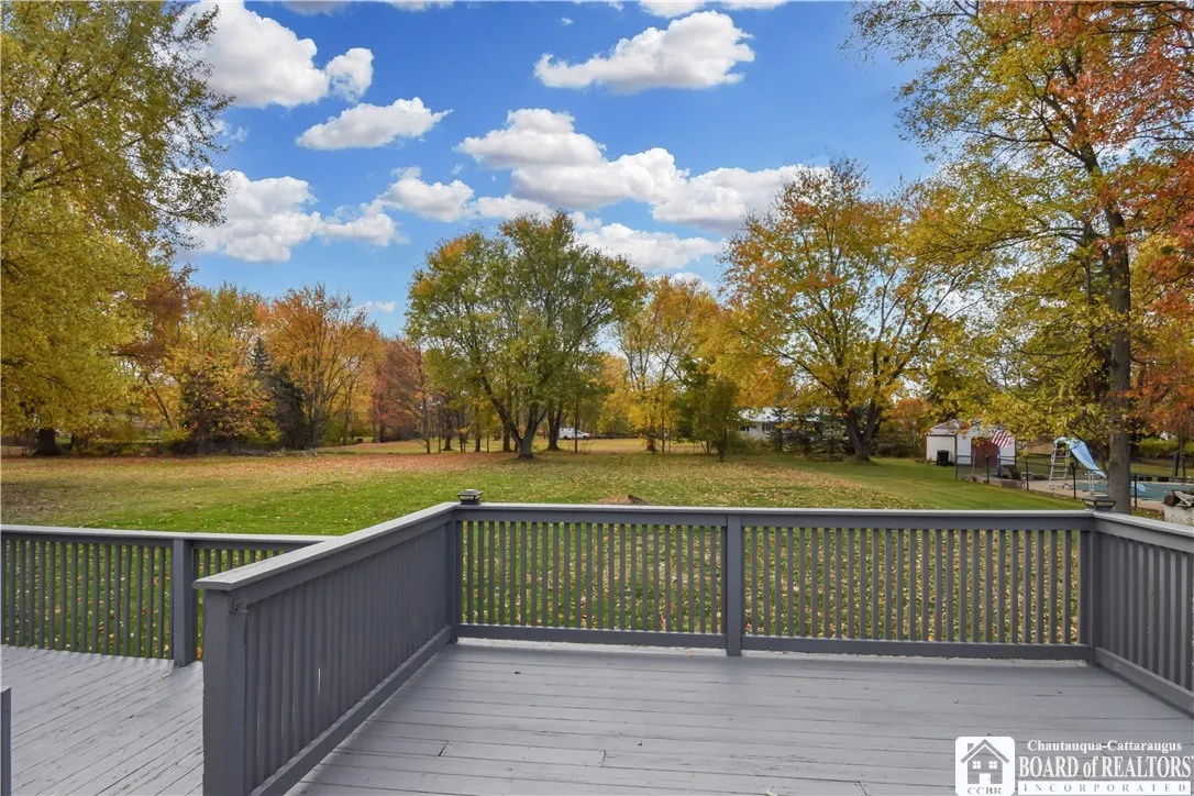 Beautiful backyard views from upper deck