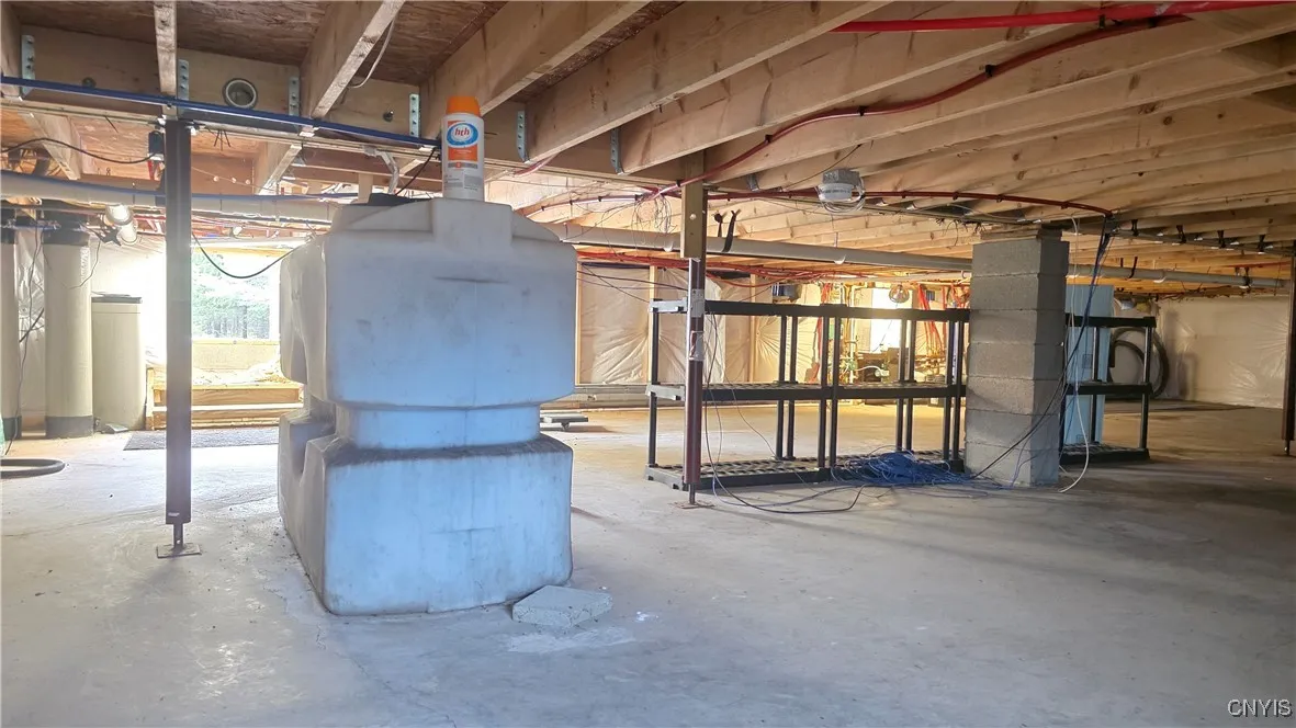 There is a holding tank in the basement to ensure you'll never run out.