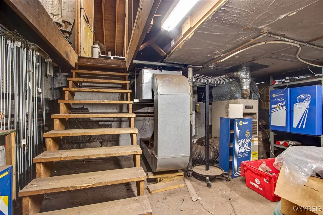 2nd flr: Furnace/storage..stairway to 3rd floor