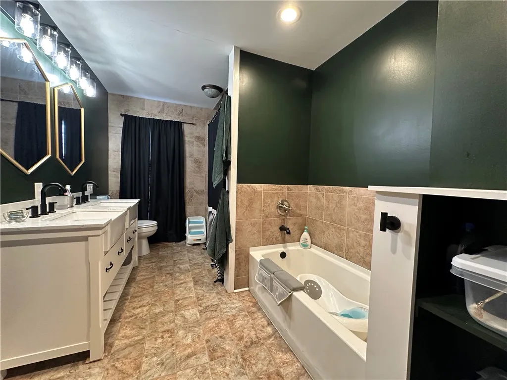 Separate tub and shower