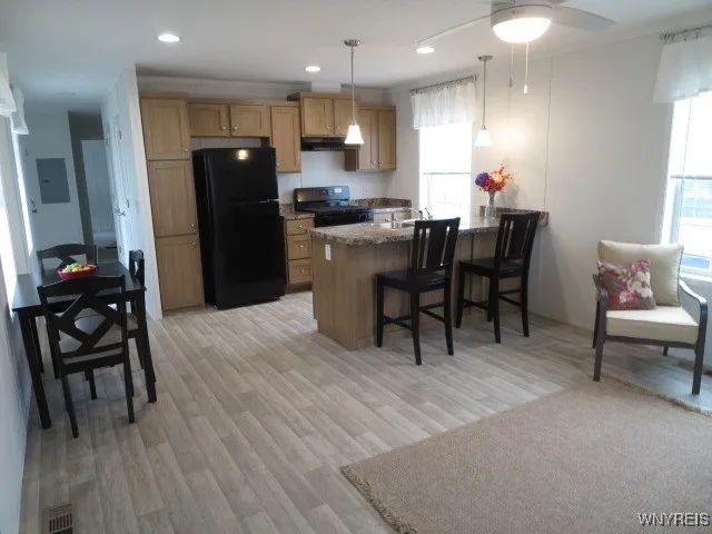 Chefs kitchen wilth all new appliances!   All blinds & curtains are included....