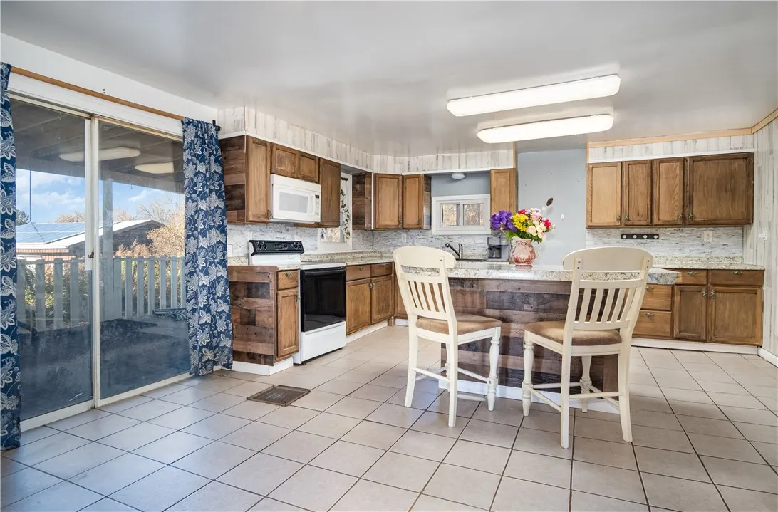 Kitchen and slider to porch