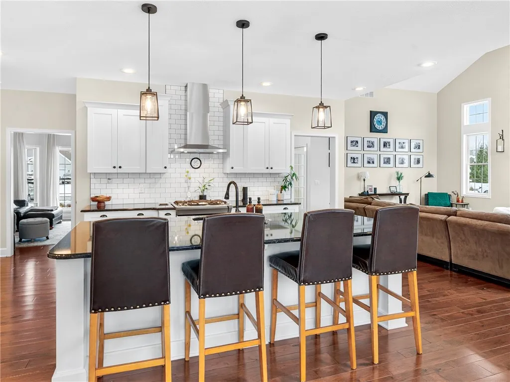 Custom Chefs Kitchen w/Large Center Island and Cambria Quartz Counters