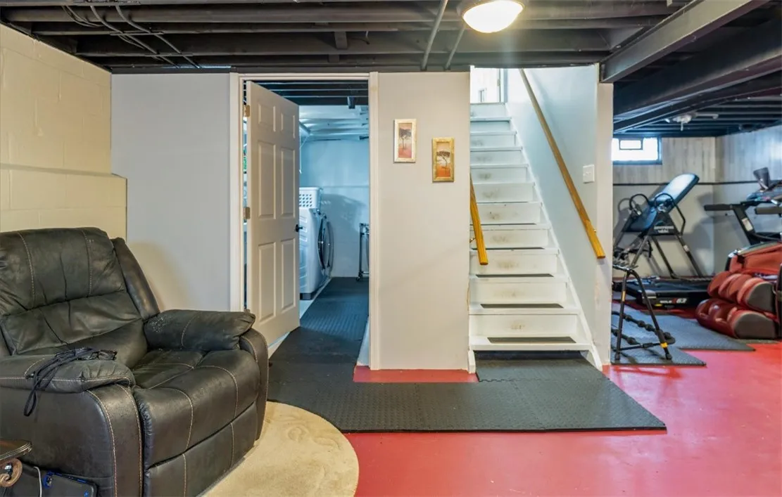 Partly Finished Basement with half bath