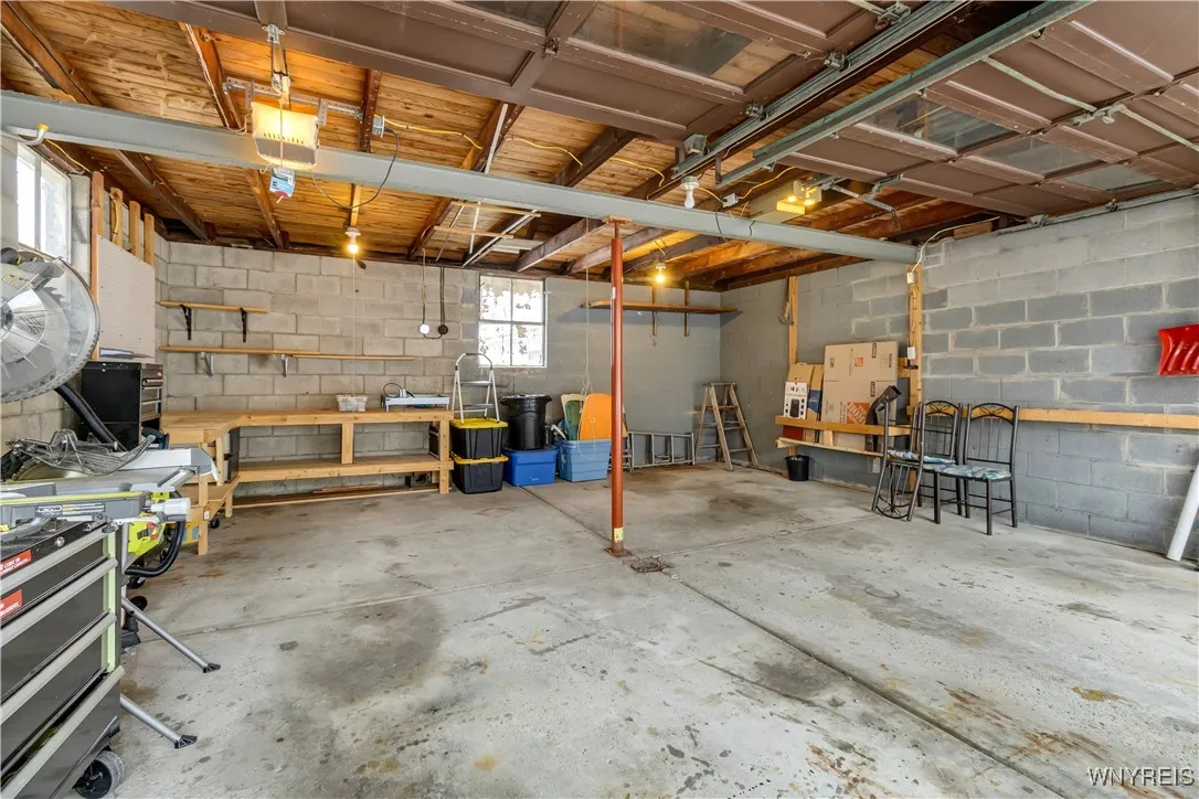 Large 2 car garage