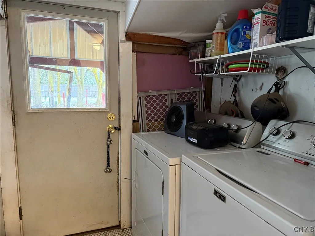 laundry, back entrance