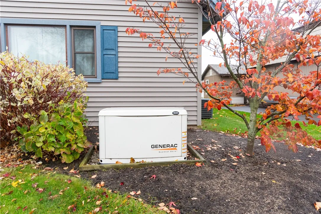 The generator runs on natural gas so your power stays on even when the electric is out