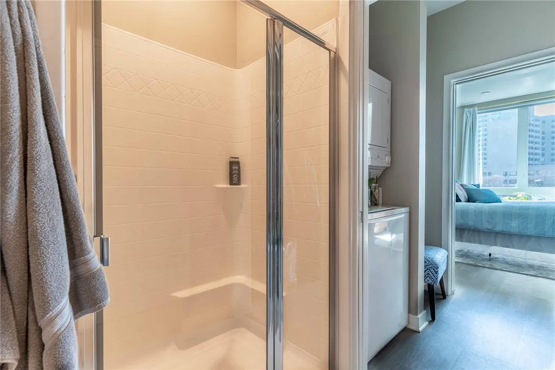 Typical bathroom with step-in shower