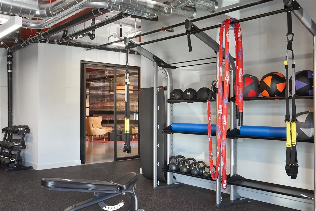 Clean, nicely equipped resident fitness center