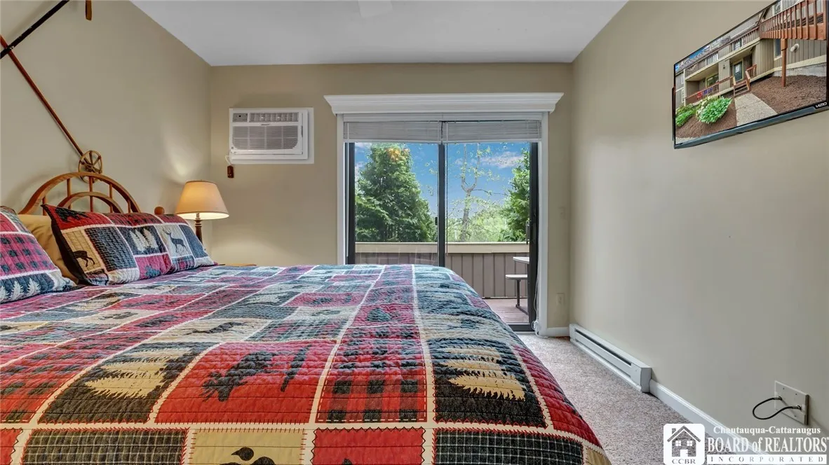 Guest bedroom leading to deck

