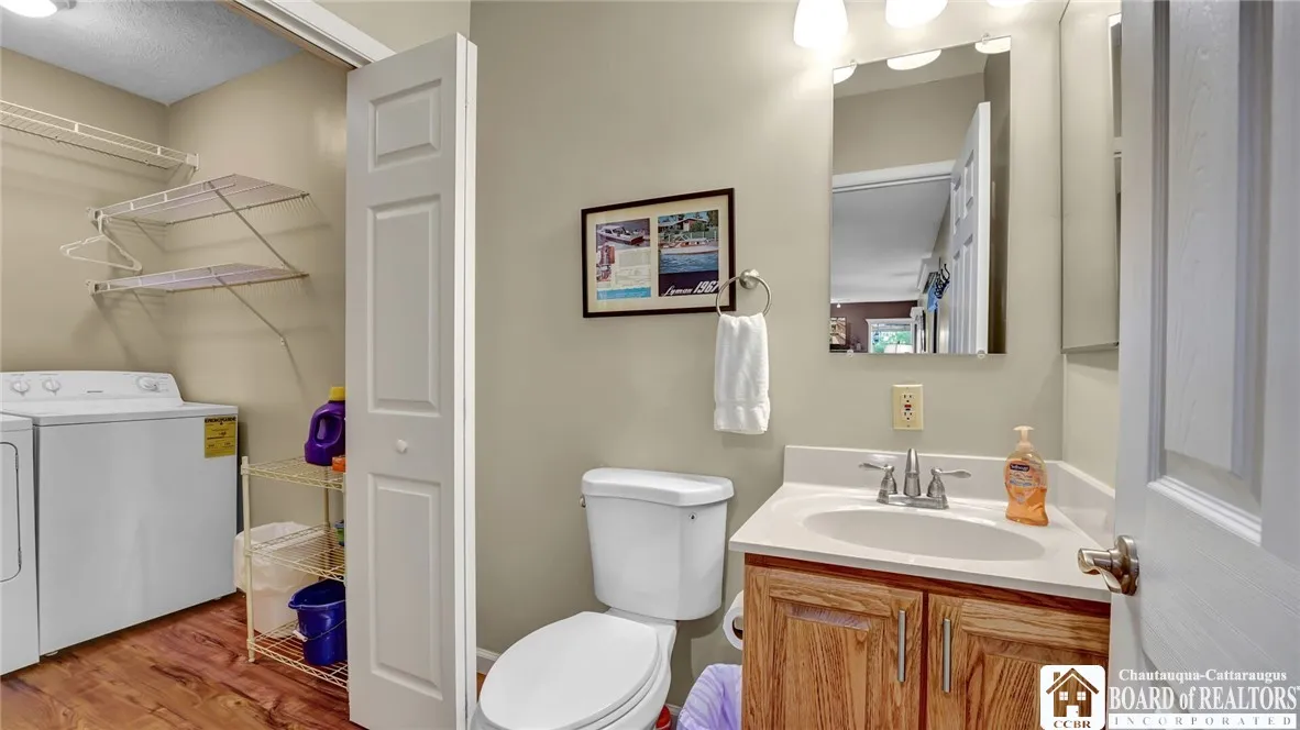 half bath with laundry