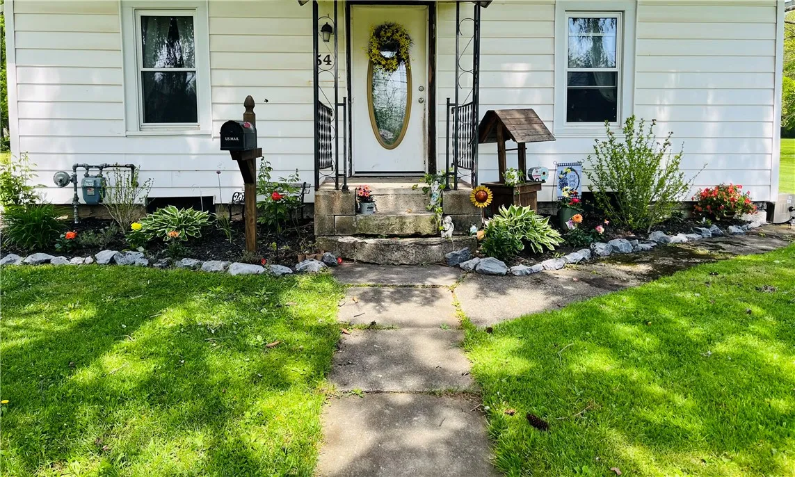 Summer view of front- landscaping