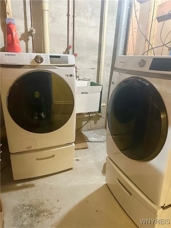 Washer and dryer are included.