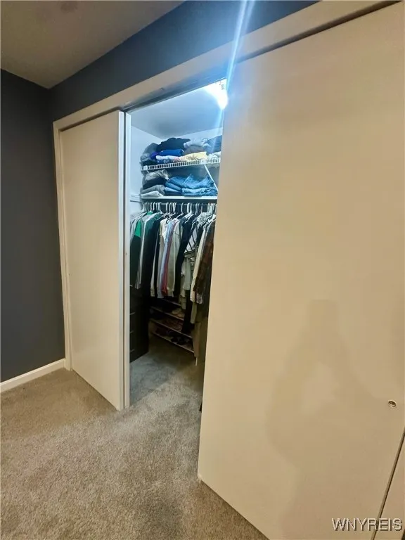 Step in triple length closet.