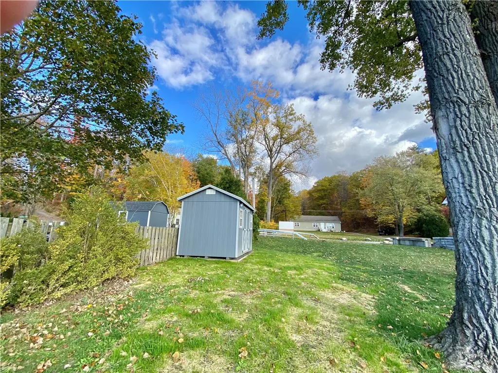 View from lake to Cottage/House