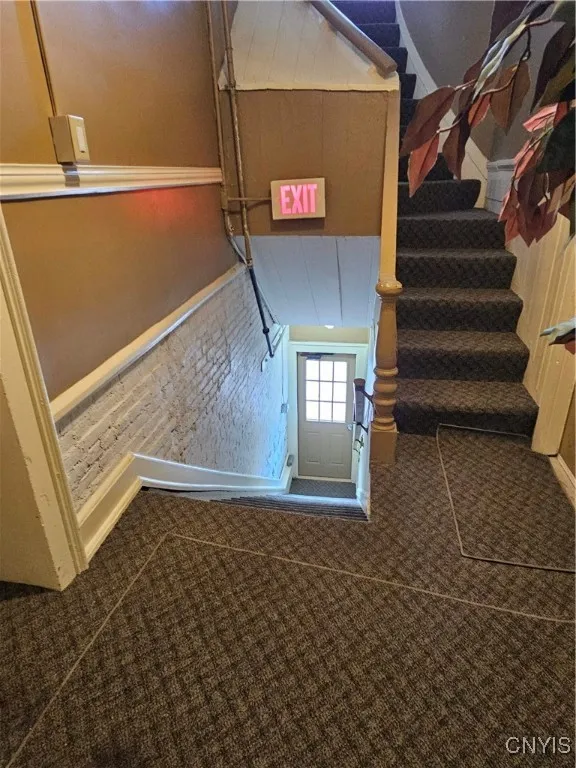 View from 2nd floor looking to 1st floor front door