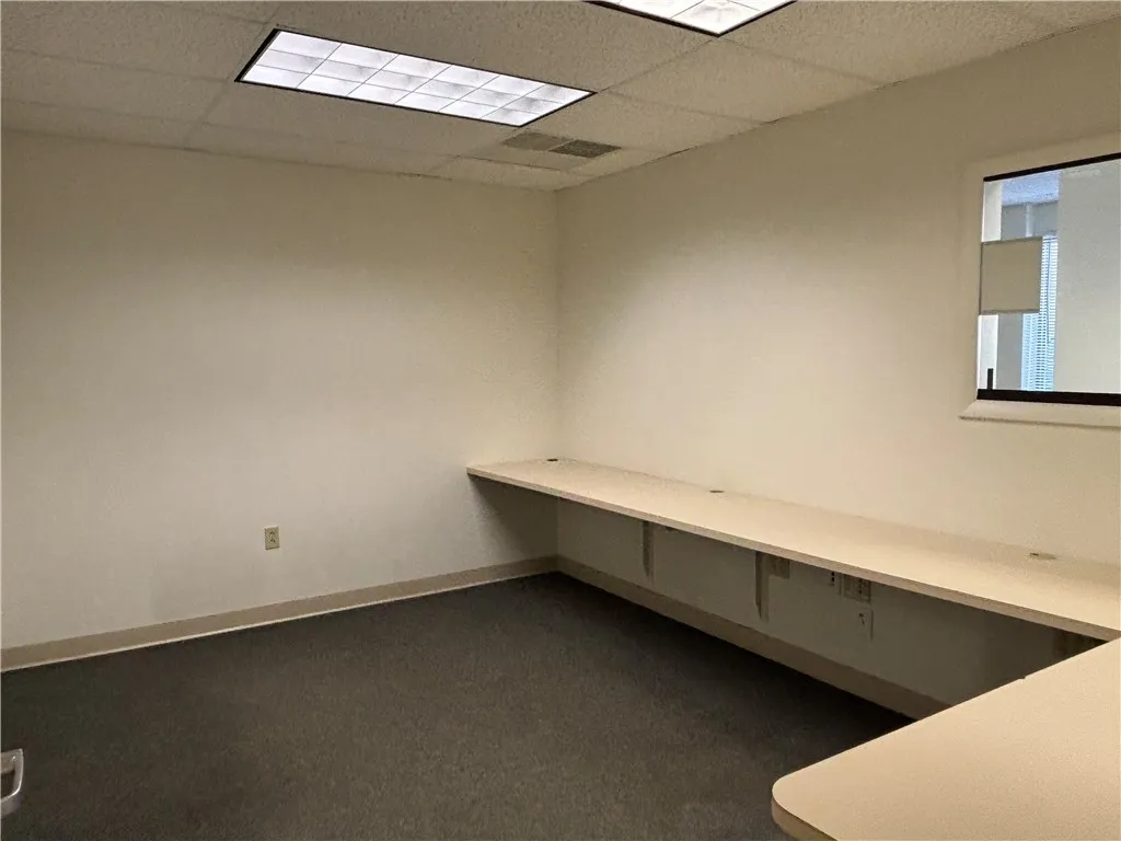 Counter space in reception room