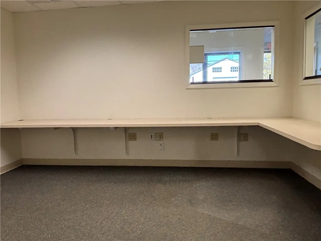 Counter space in reception room