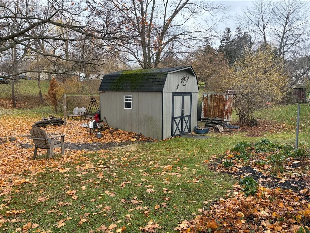 Shed included