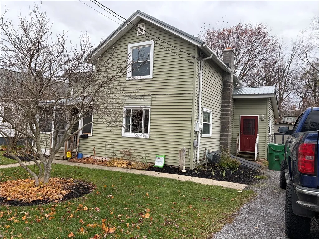 Driveway side of home