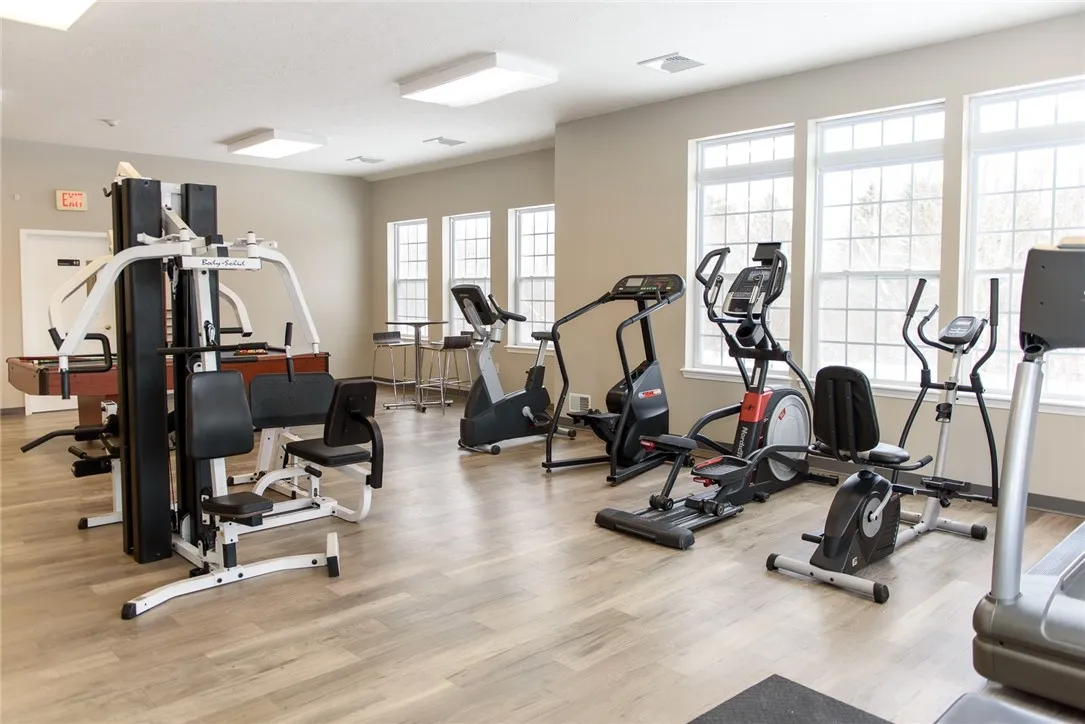 View of large, modern fitness center