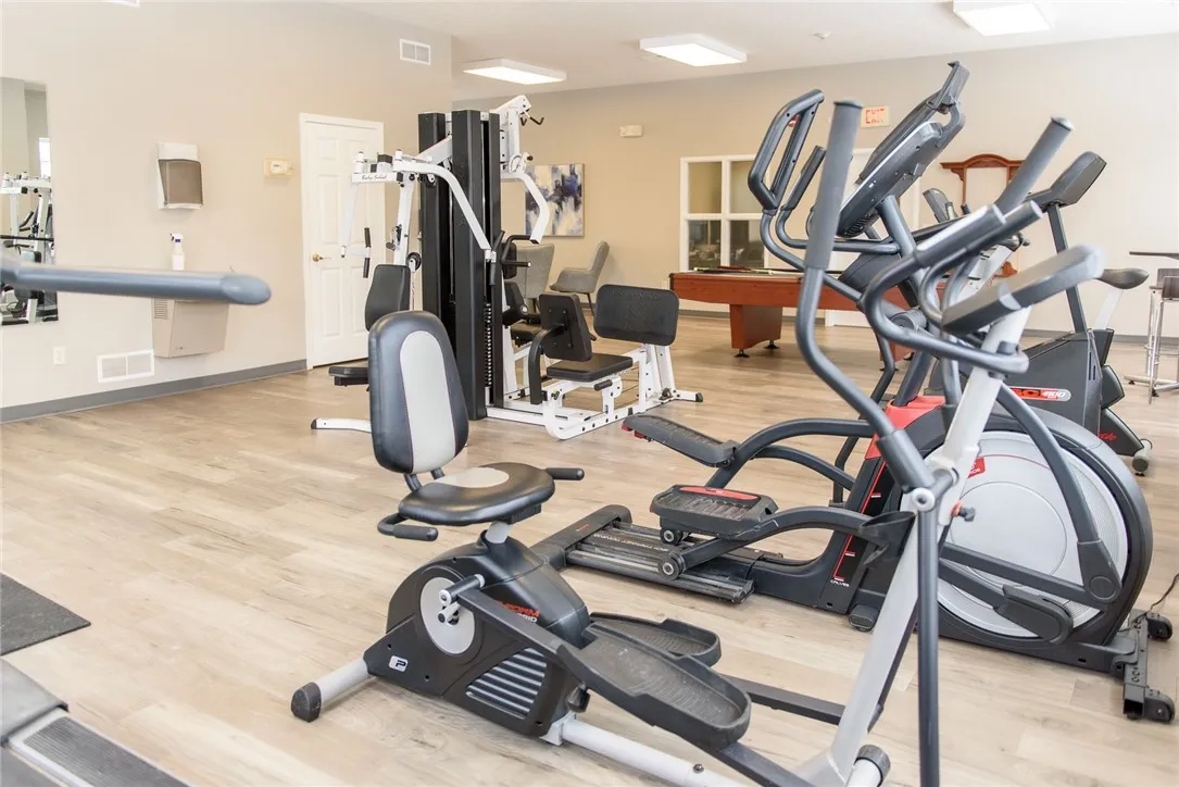 View of large, modern fitness center