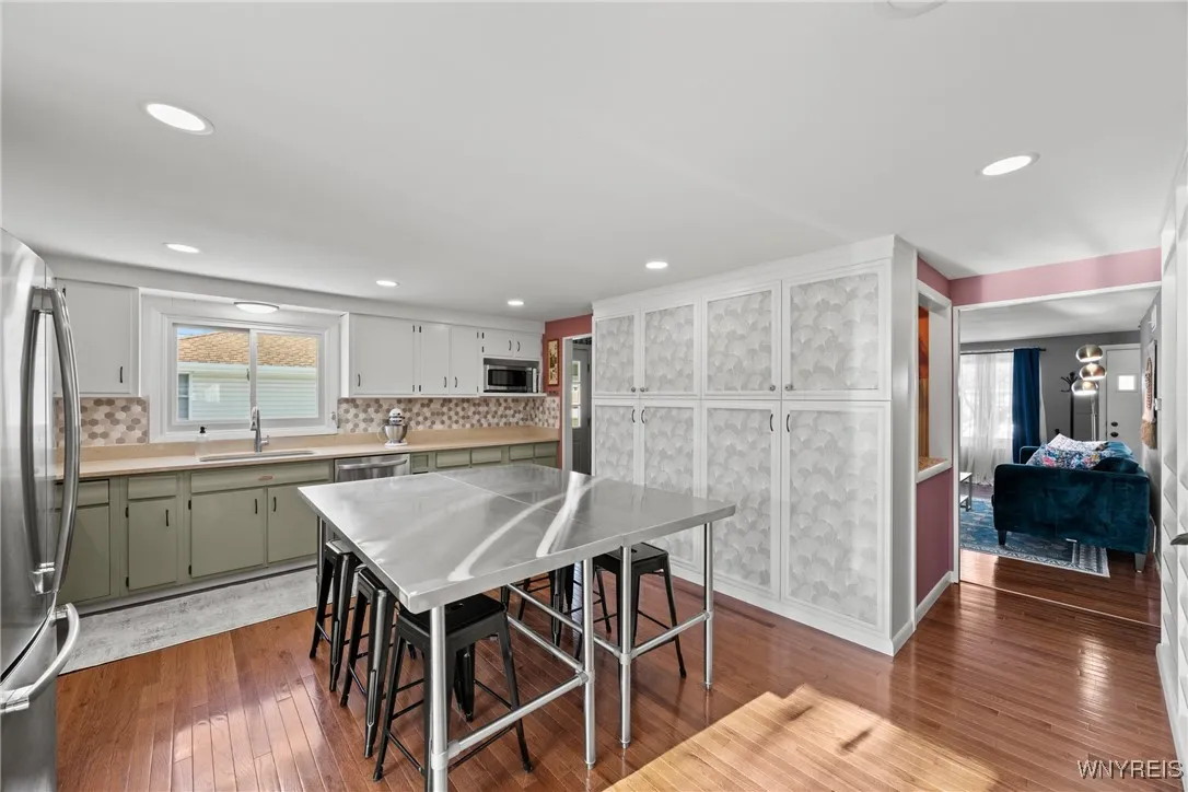 Full pantry wall with pull out drawers