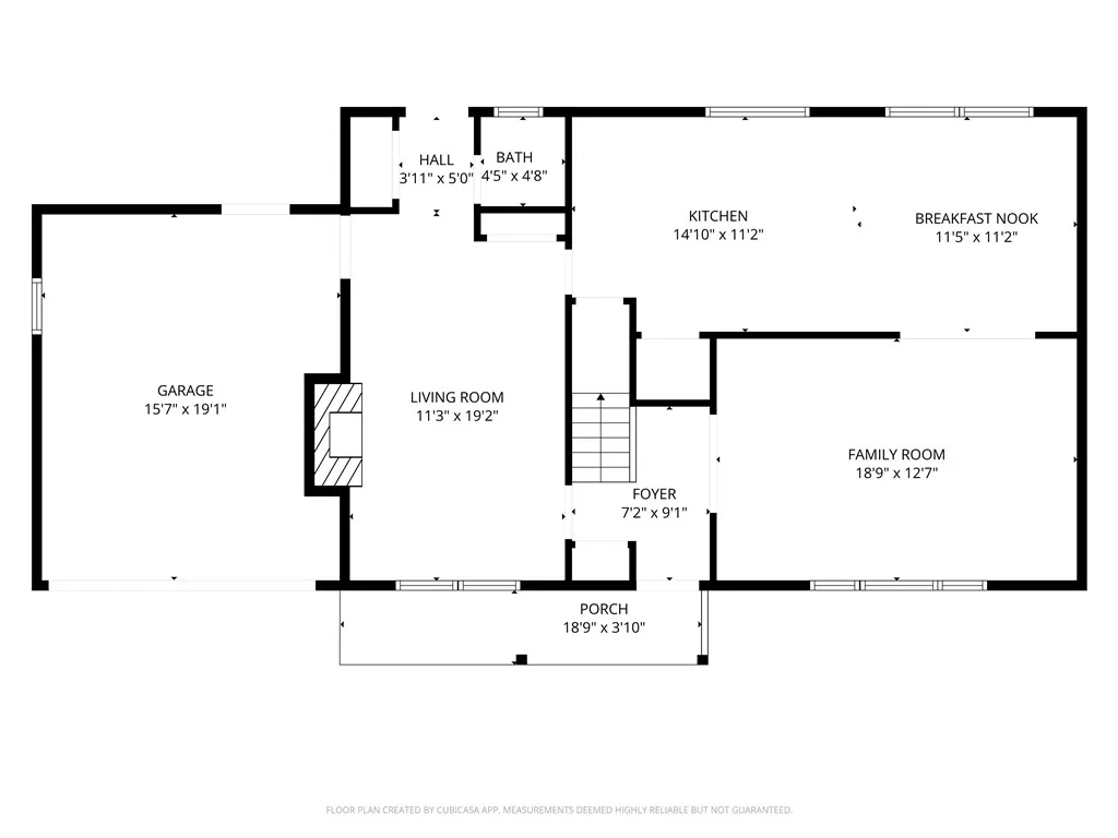 FIRST FLOOR layout with approximate measurements