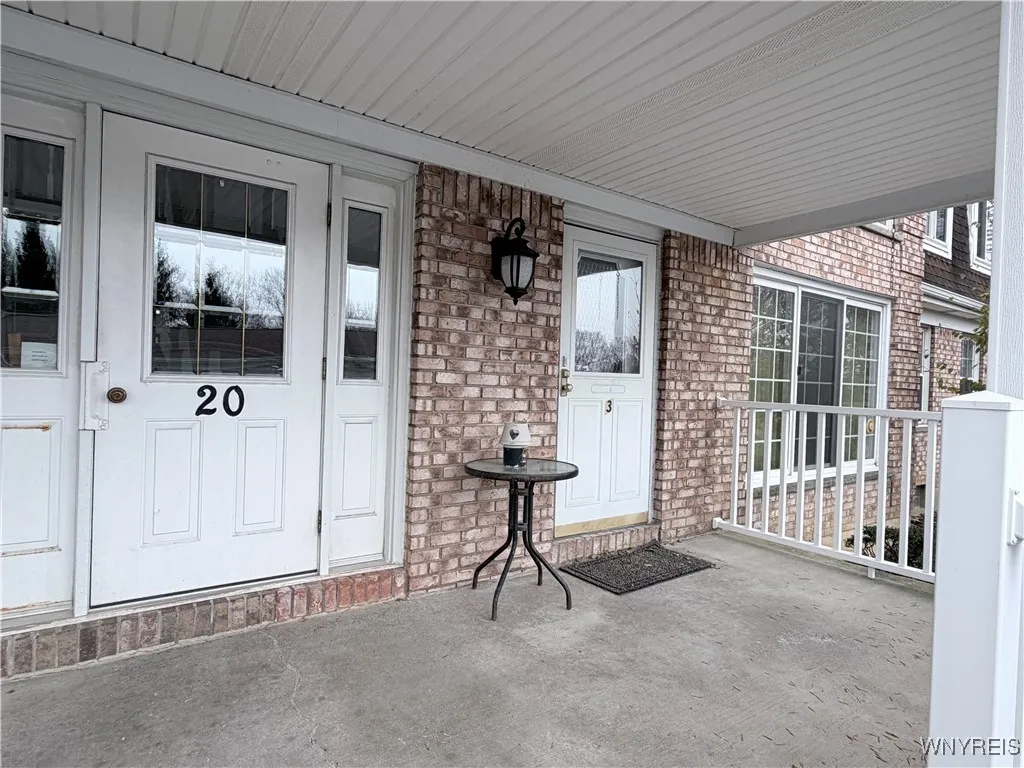 Covered Porch leads to Common Hall Entrance or Private Unit Entrance to #3