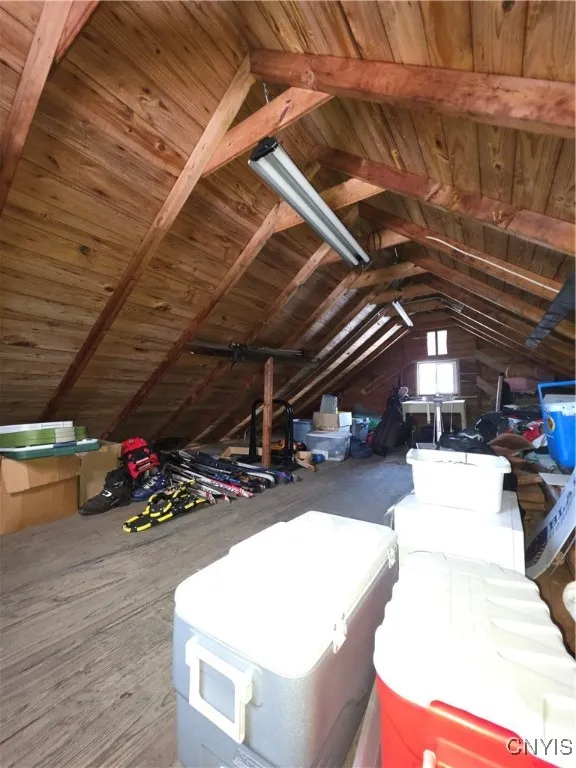 Attic above garage