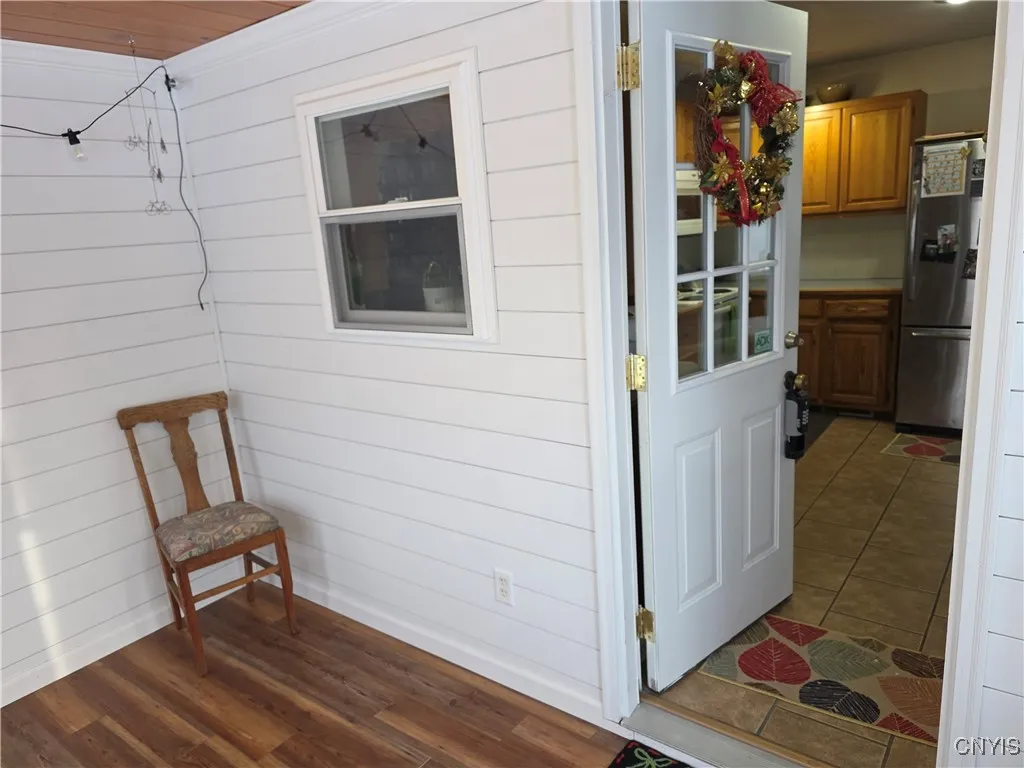 Sun porch to kitchen