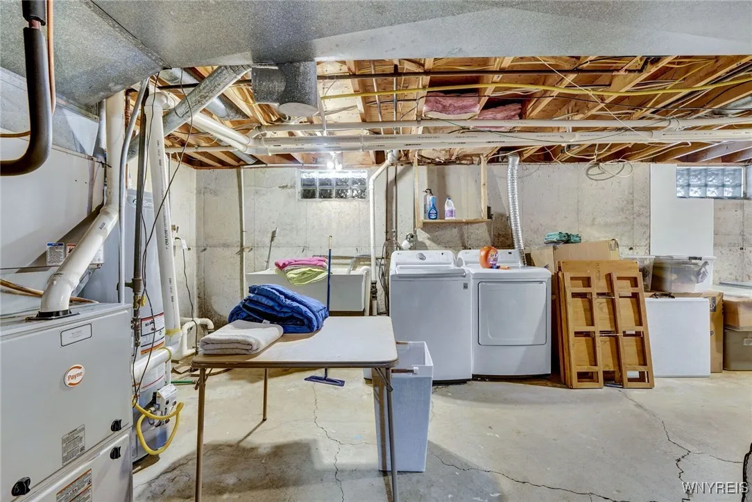 STORAGE IS GENEROUS ON UNFISHED SIDE