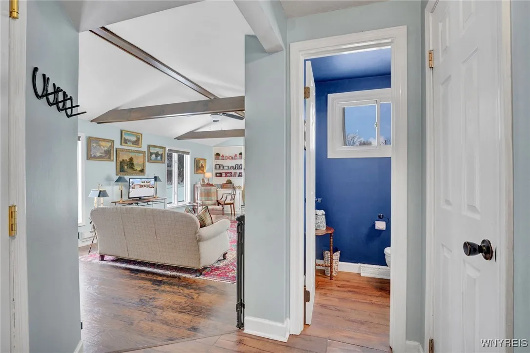 HALF BATH OFF HALL BETWEEN FAMILY ROOM AND KITCHEN
