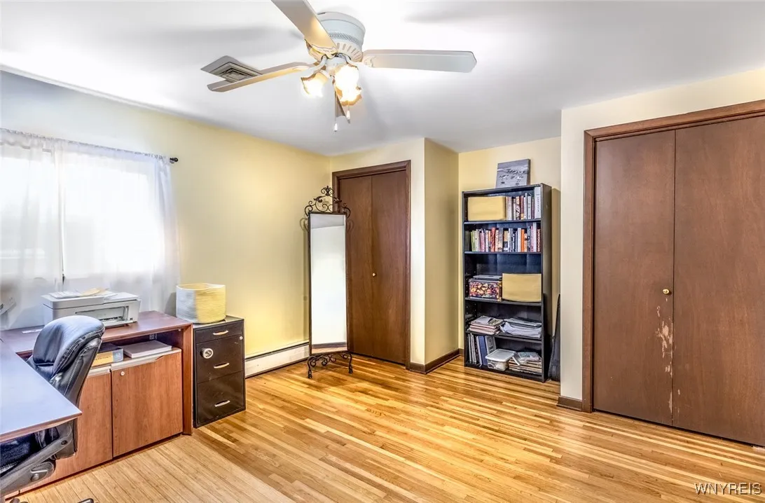 Fourth bedroom is currently utilized  as a home office space. Another bedroom with two closets!