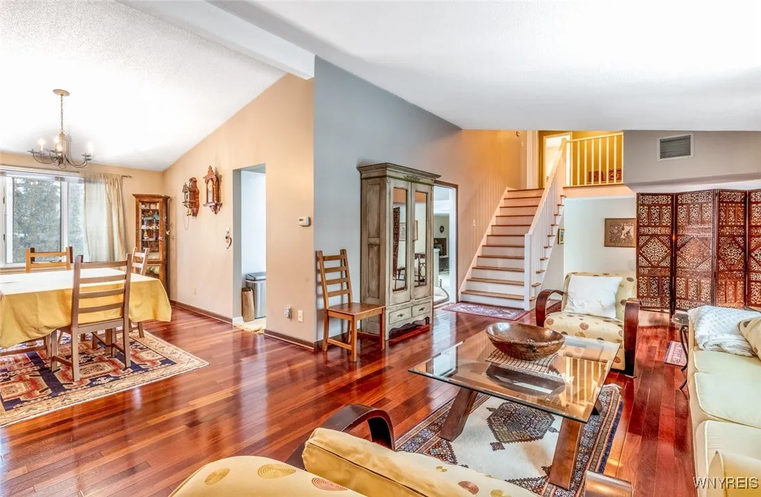 Those beautiful hardwood floors extend up the staircase and throughout the rooms on the second floor.