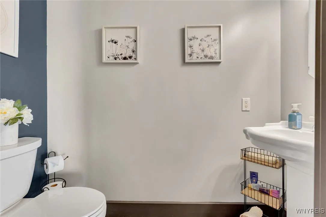 FIRST FLOOR HALF BATH WITH PEDESTAL SINK
