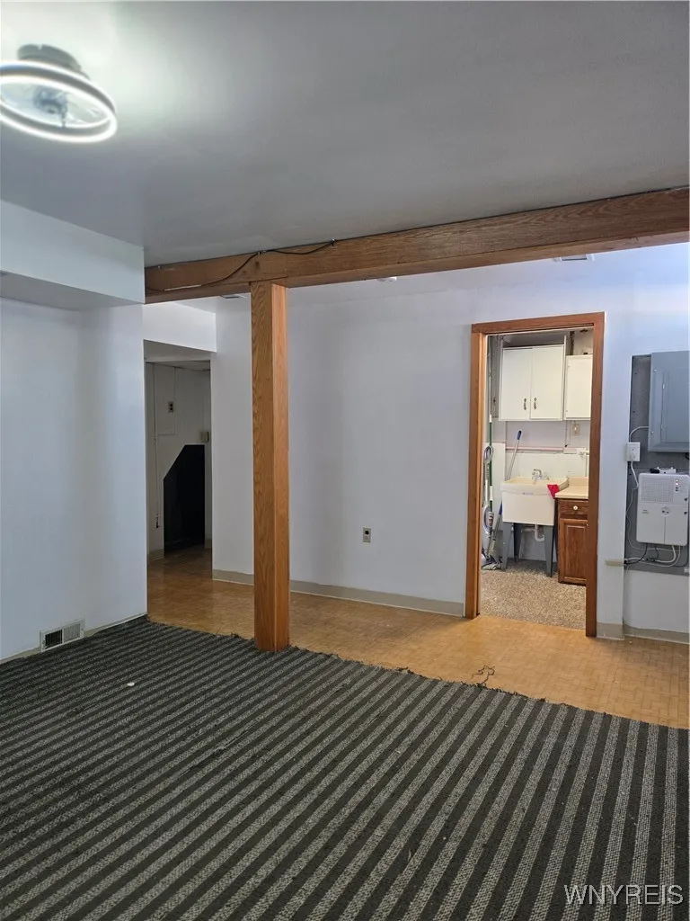 Partial finished basement