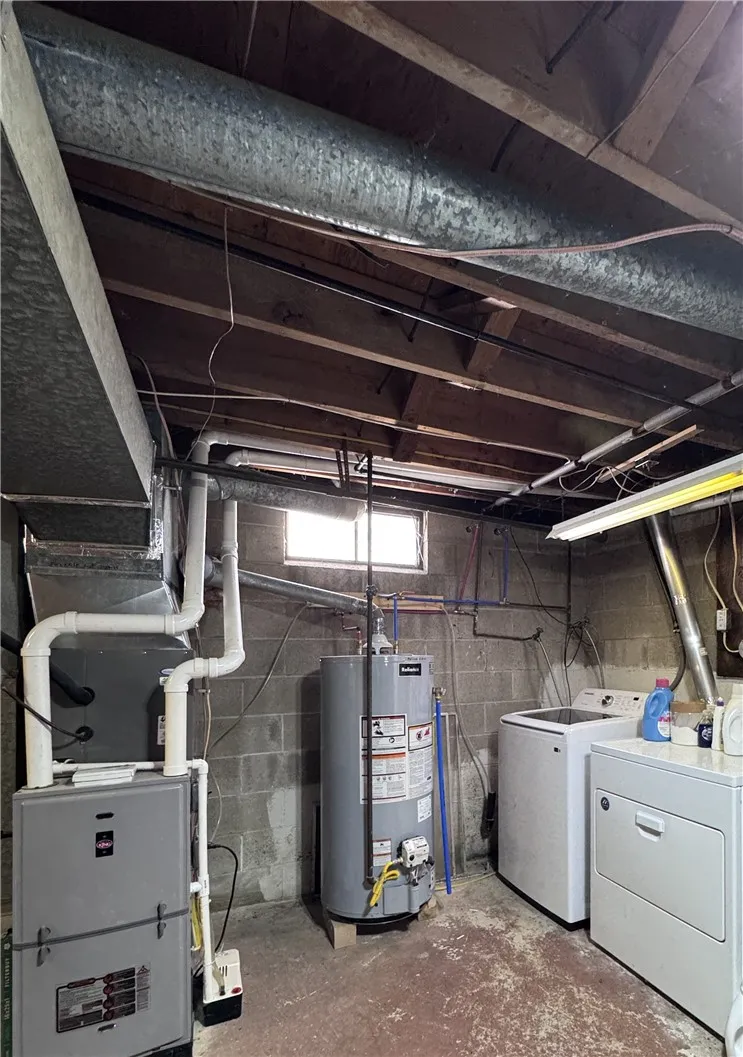 Basement / newer HW heater & Forced air heater