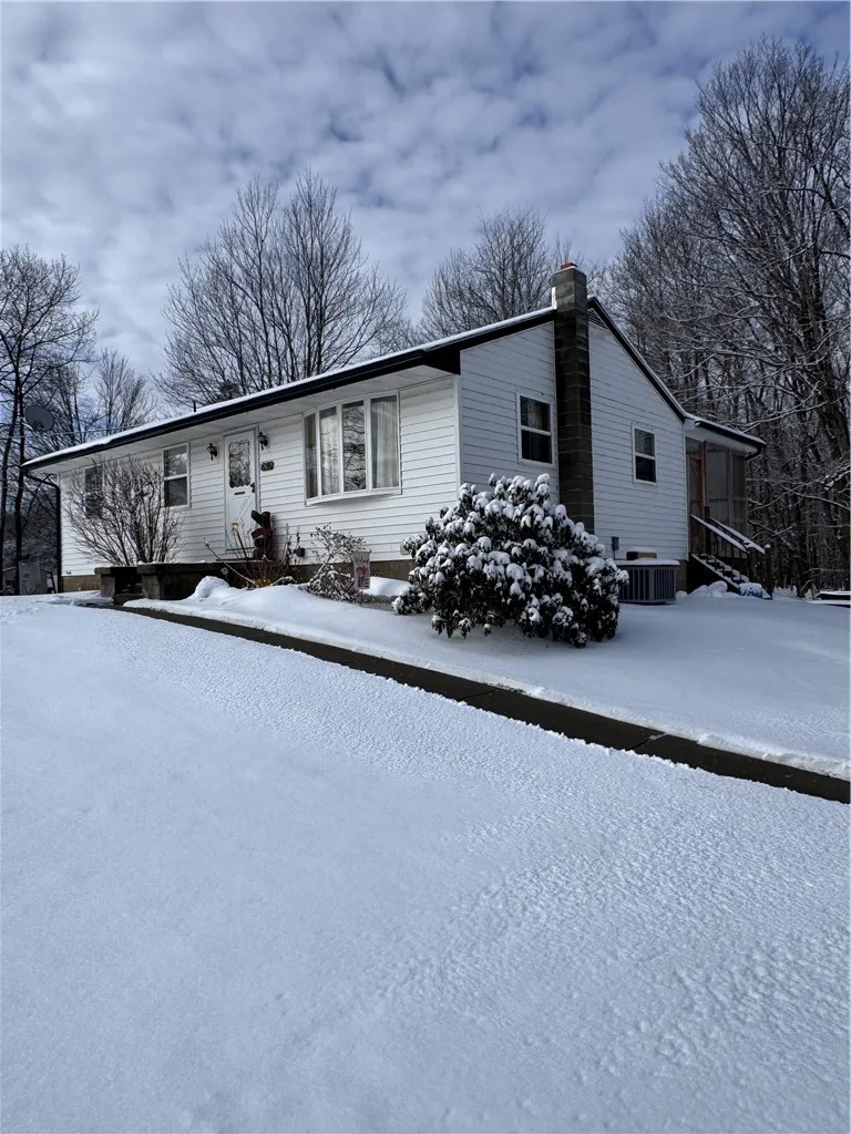 Front view with sidewalk