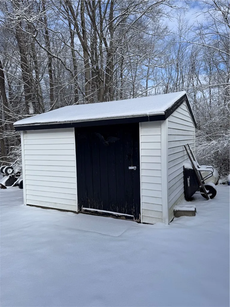 Shed with concrete flooring