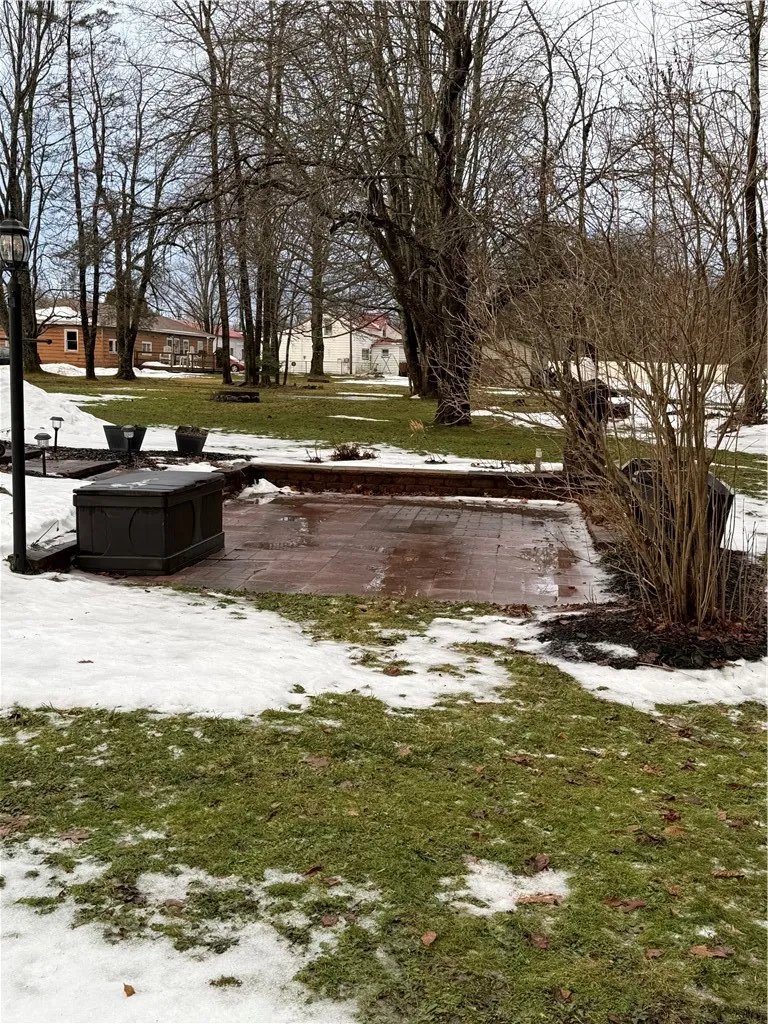 Rear brick patio