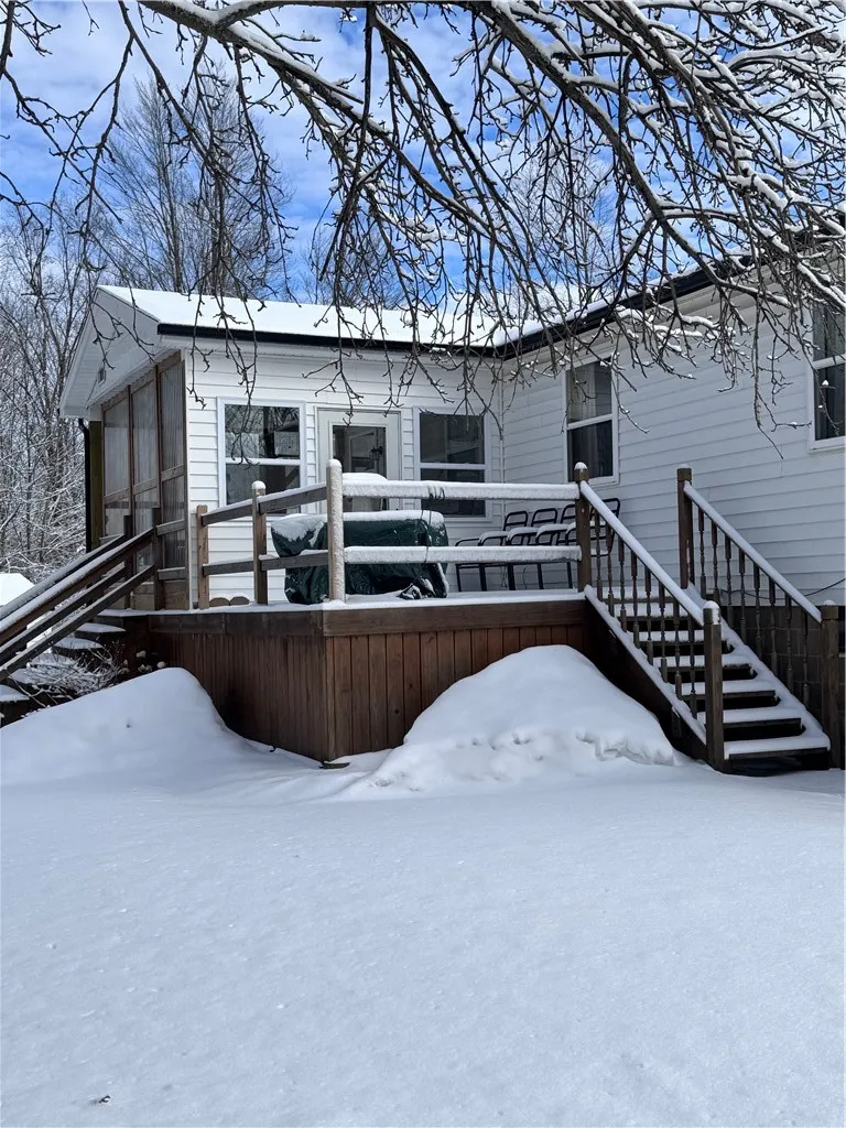 Rear enclosed and opened porches