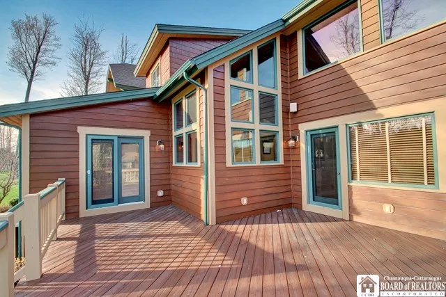 Back deck on a sunny day