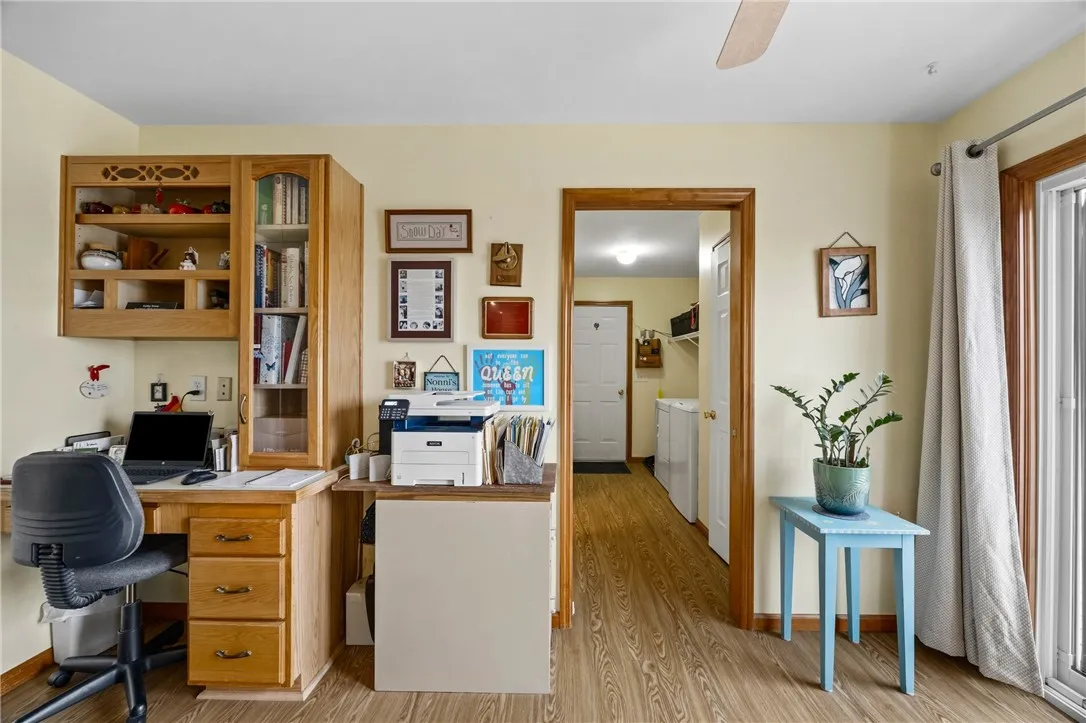 Desk area on side of kitchen  - could also be a breakfast nook - sliders out to rear deck