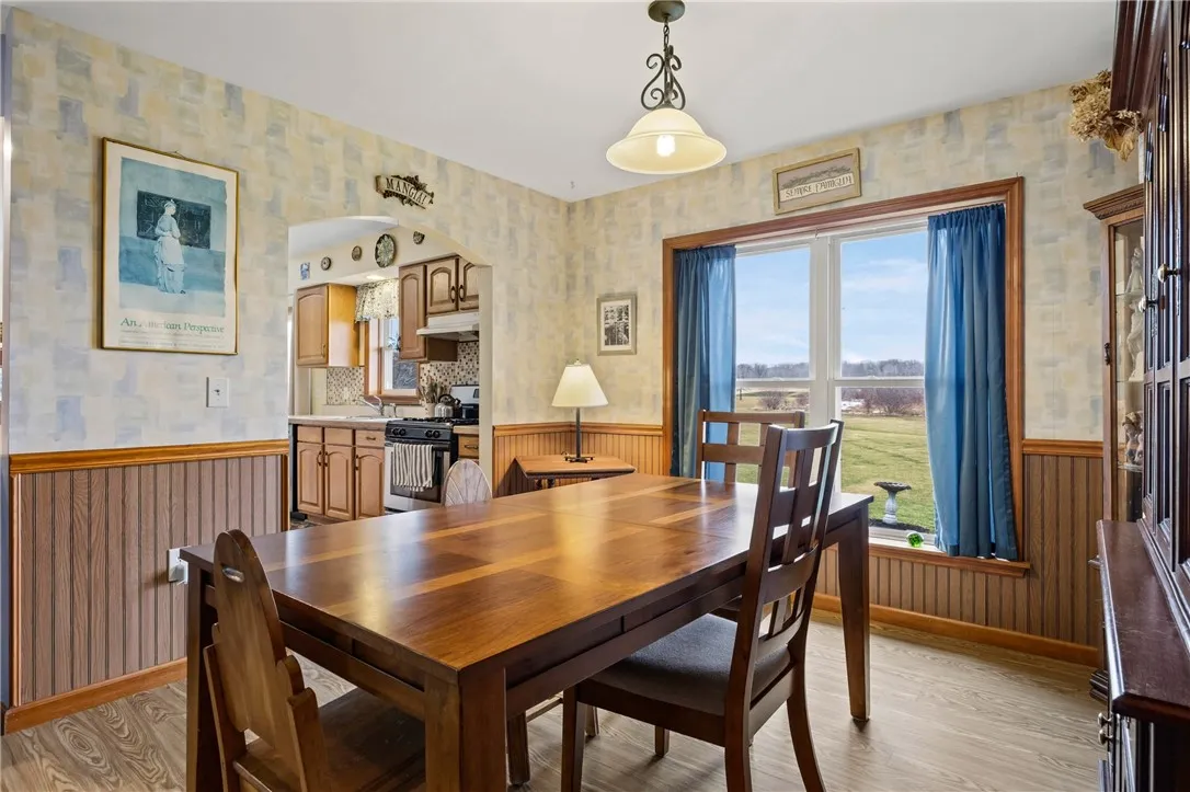 Dining room just off the kitchen