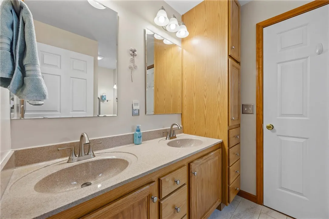 Plenty of storage in the primary bathroom